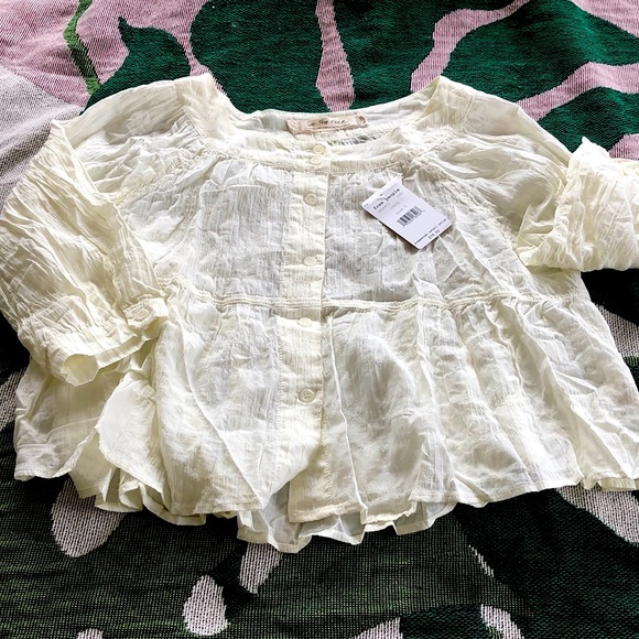 NWT Free People boho prairie blouse - Picture 3 of 9